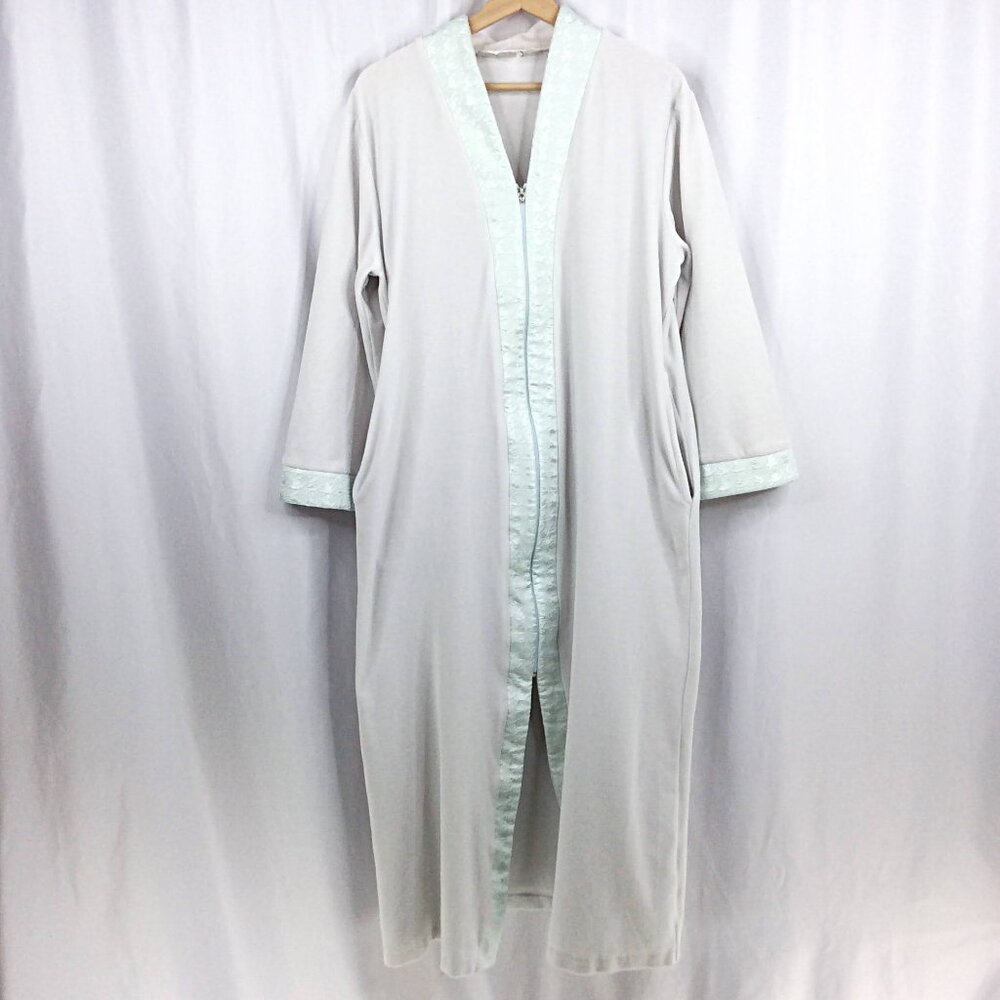 Diamond Tea Robe Gown Size Large Luxury Velvet Full Zip Heavyweight Vintage